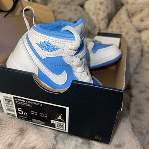 Jordan Kids' Sky Blue and White Sneakers